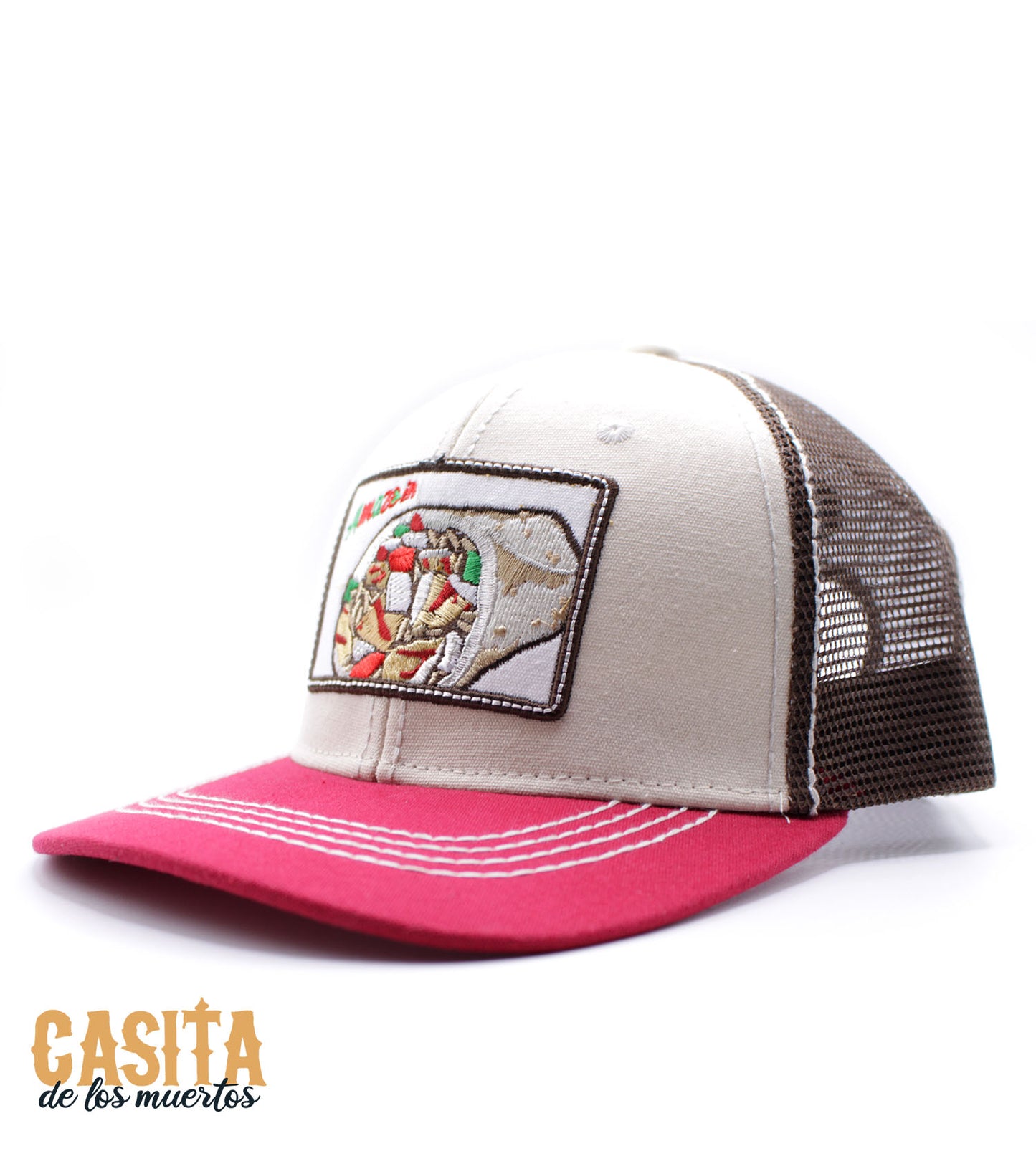 El Burrito Trucker Hat, Burrito Inspired Hat, Black and White, One Size Fits All by Casita De Los Muertos