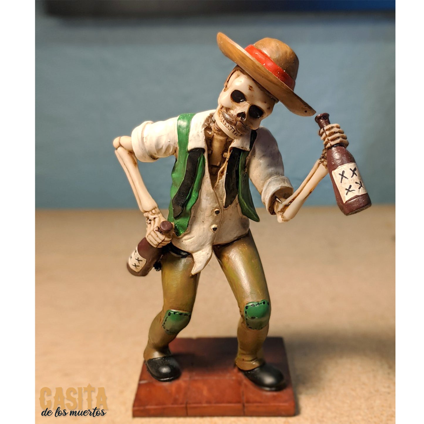 Dia De Los Muertos El Boracho Statue, Loteria Figurine