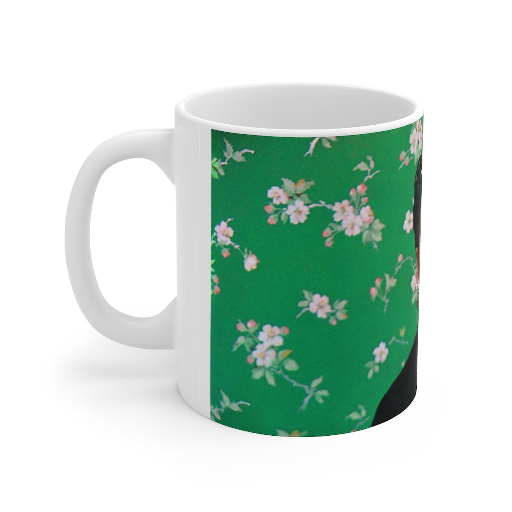 Frida Model Vogue Dia De Los Muertos Inspired Kahlo 11 oz White Frida Coffee Mug