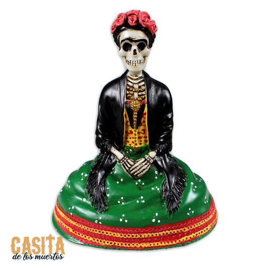 Frida Figurine Dia De Los Muertos Decor Skeleton Lady by Casita De Los Muertos