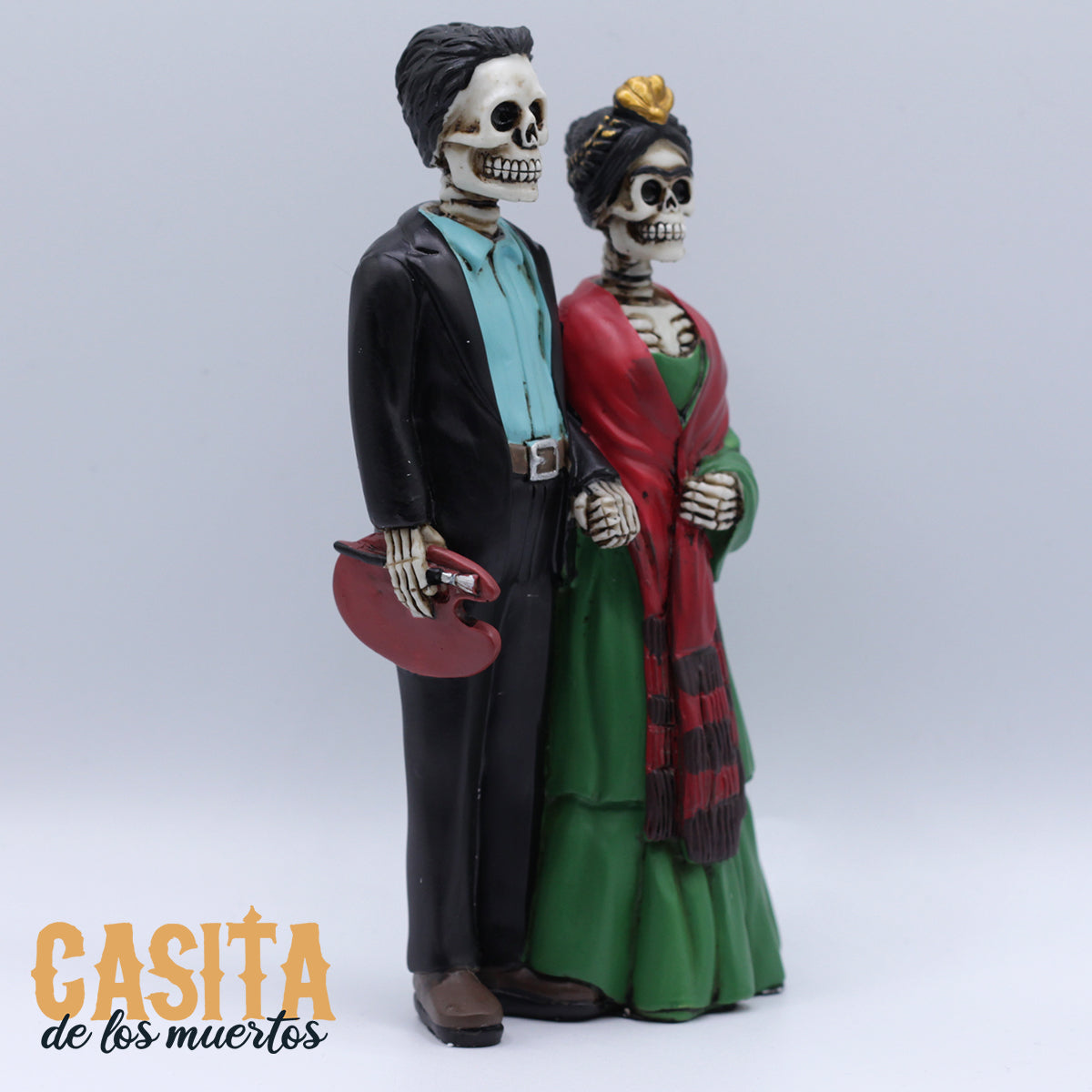 Frida & Diego Figurine, Dia De Los Figurine, Calavera Inspired Statue by Casita De Los Muertos