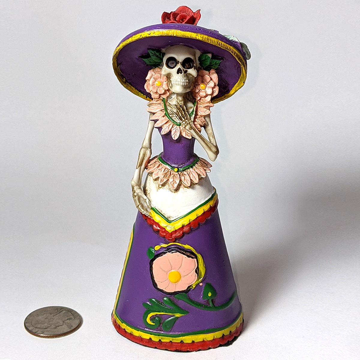 La Senorita Figurine, Dia De Los Muertos Figurine, Skeleton Lady Calavera Inspired Statue by Casita De Los Muertos