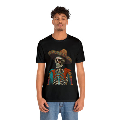 Caballero Musico Skeleton Day of the Dead T Shirt Unisex