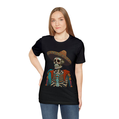 Caballero Musico Skeleton Day of the Dead T Shirt Unisex