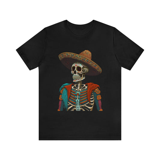 Caballero Musico Skeleton Day of the Dead T Shirt Unisex