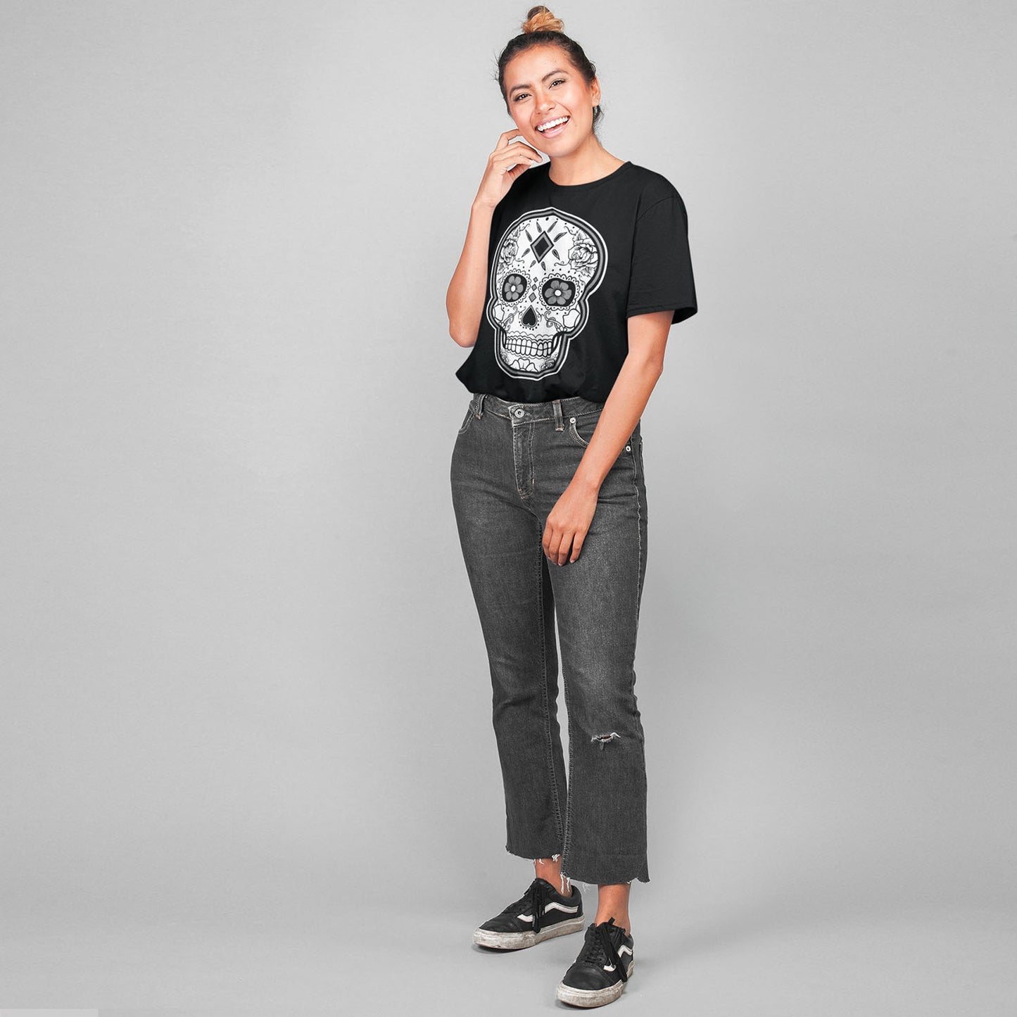 Classic Sugar Skull T Shirt Official Dia De Los Muertos Tee