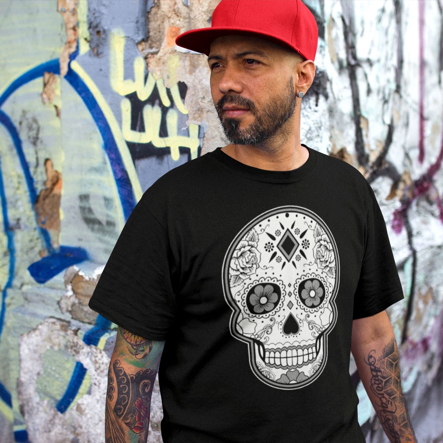 Classic Sugar Skull T Shirt Official Dia De Los Muertos Tee