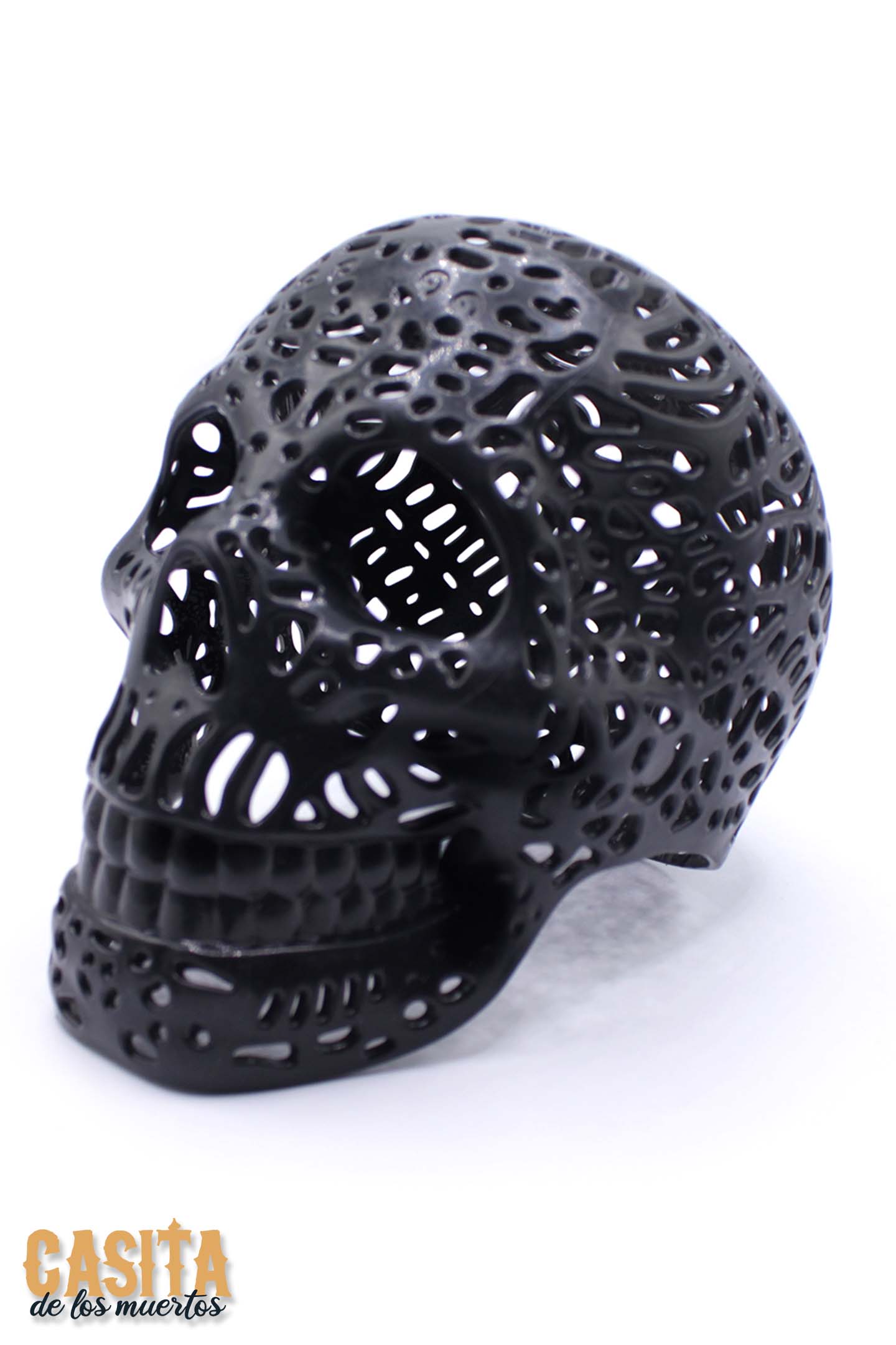 Sugar Skull, Transparent Calavera Skeleton Dark Grey by Casita De Los Muertos