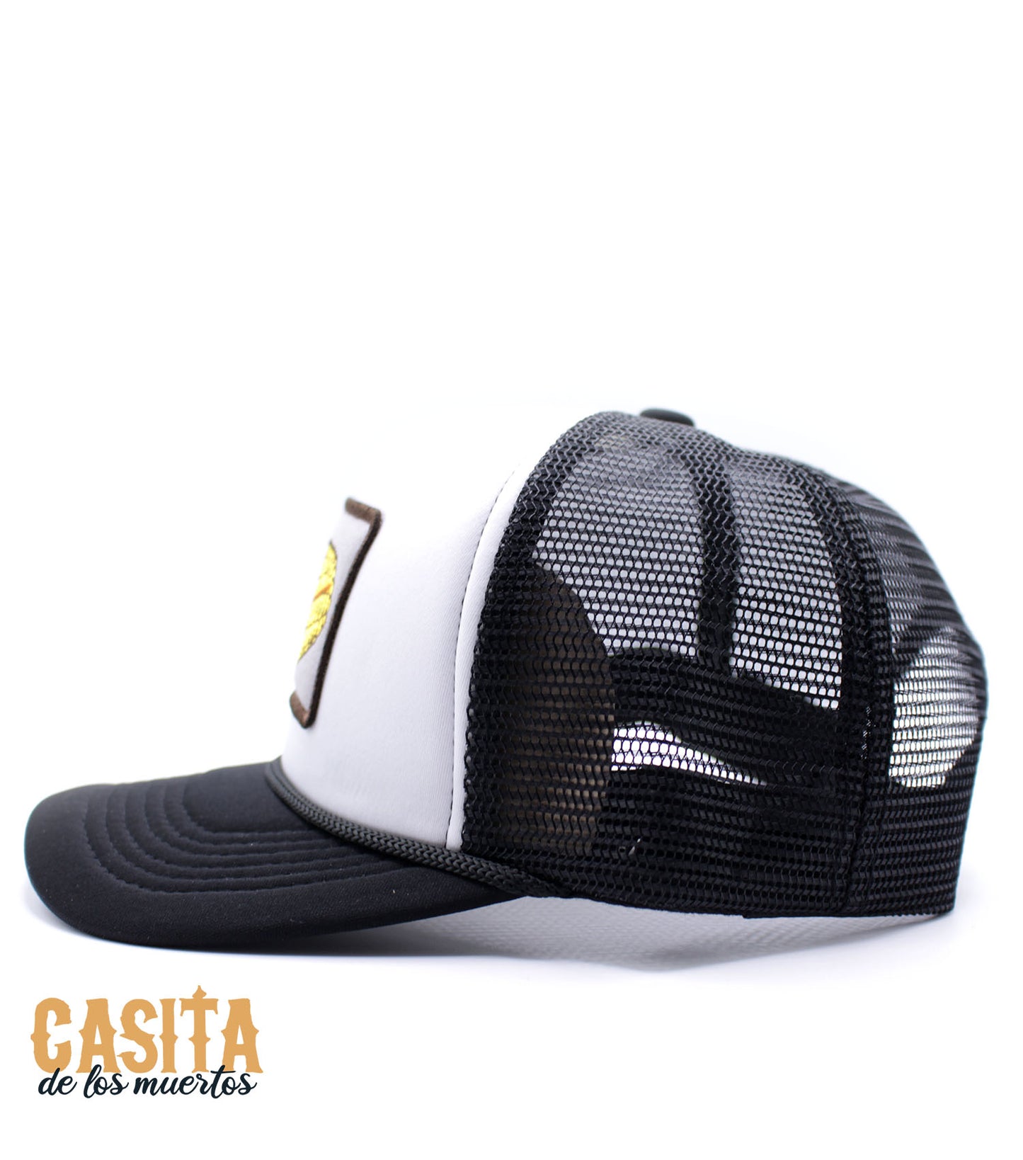 El Corn Trucker Hat, Maíz Inspired Hat, Black and White, One Size Fits All by Casita De Los Muertos