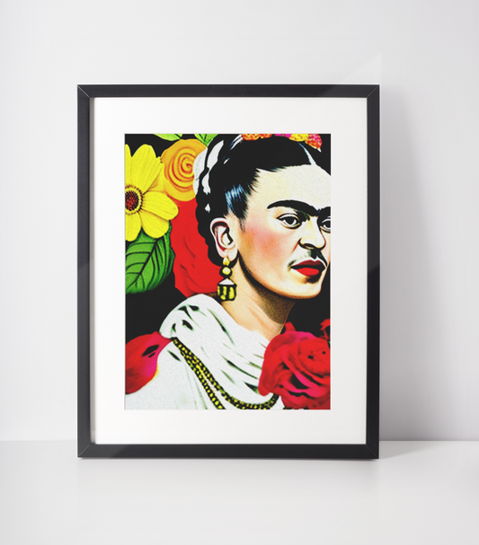 Frida Kahlo Print Painting, Mexican Wall Art Frida Print Decor, Kahlo Inspired Print, Wall Decor