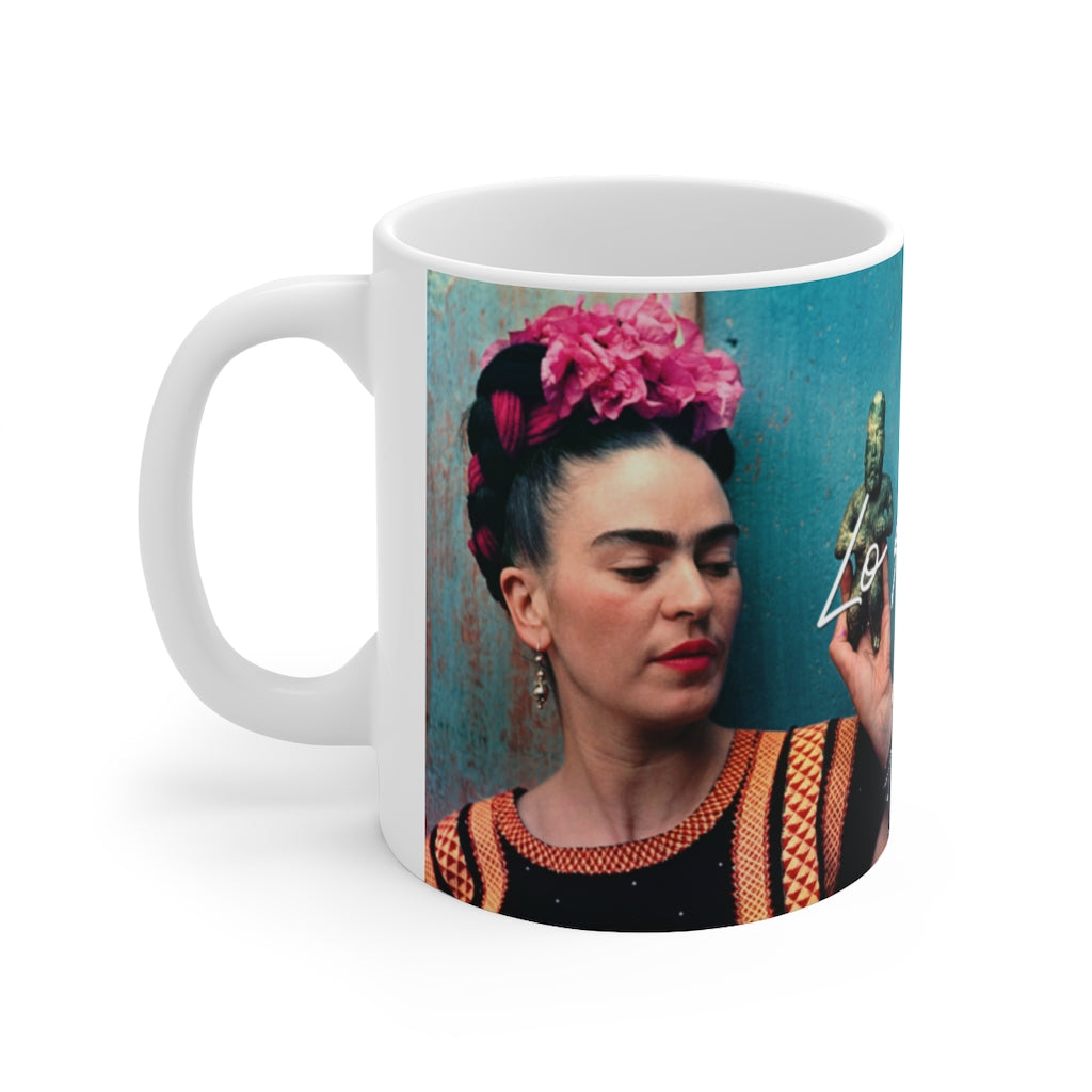 Dia De Los Muertos Mug Frida Poem Inspired Kahlo 11 oz White Frida Coffee Mug