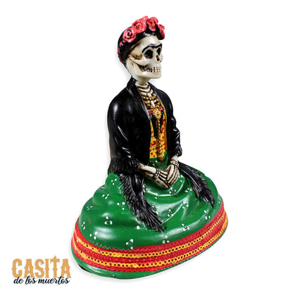 Frida Figurine Dia De Los Muertos Decor Skeleton Lady by Casita De Los Muertos