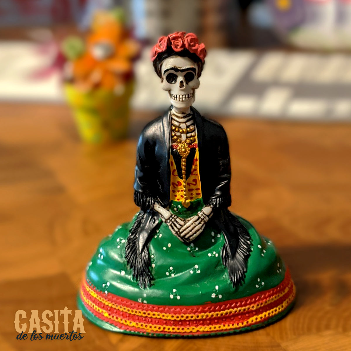 Frida Figurine Dia De Los Muertos Decor Skeleton Lady by Casita De Los Muertos