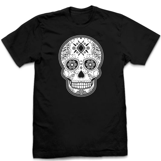Classic Sugar Skull T Shirt Official Dia De Los Muertos Tee
