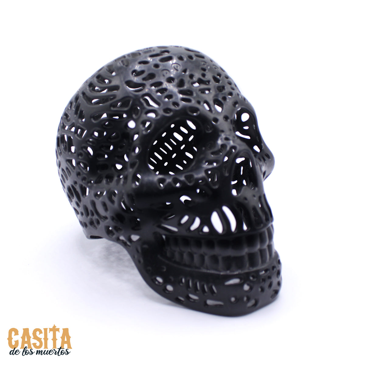 Sugar Skull, Transparent Calavera Skeleton Dark Grey by Casita De Los Muertos