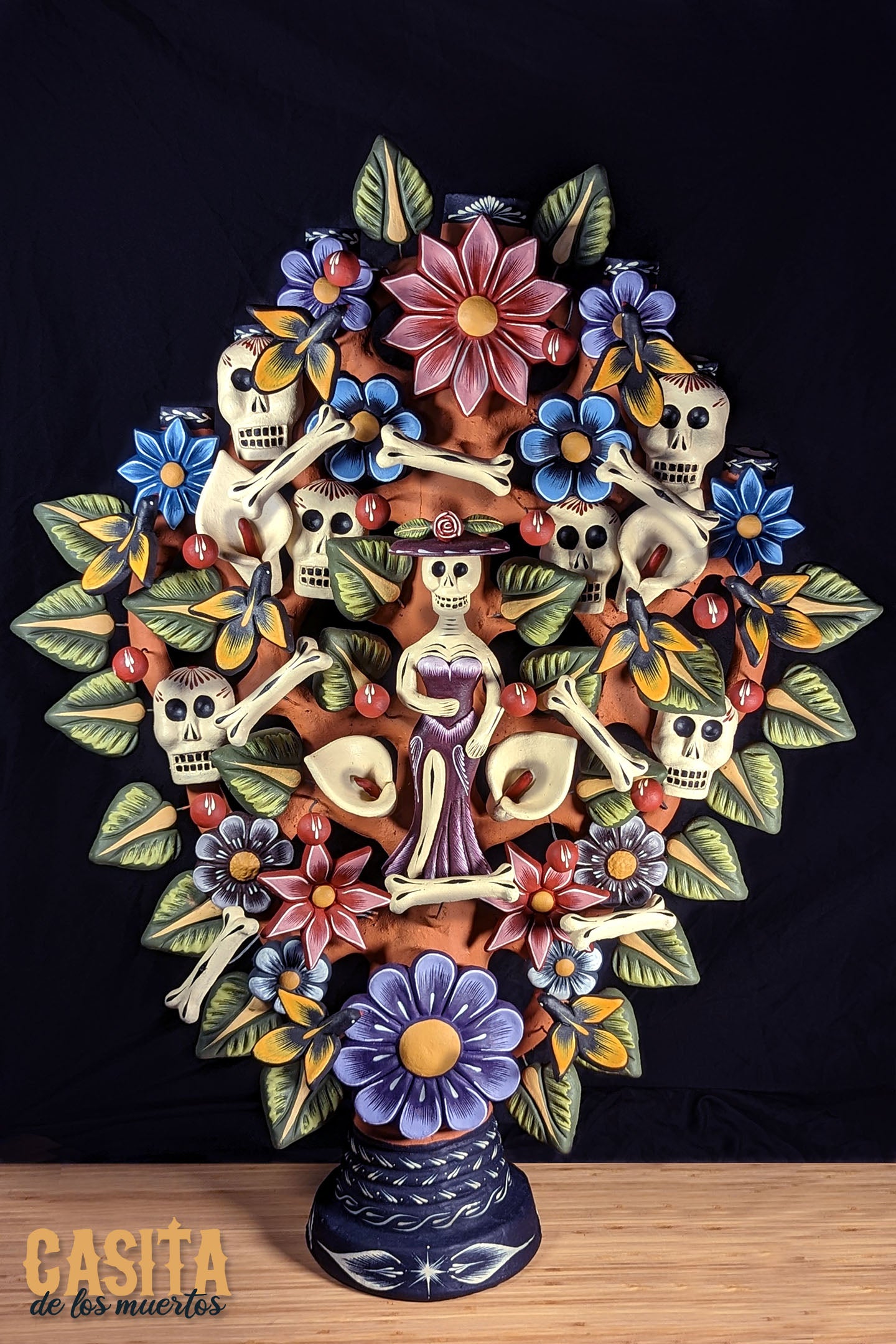 Dia De Los Muertos Tree of Life, Arbol De La Vida Candelabra, Day of the Dead Tree by Casita De Los Muertos